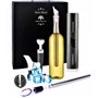 Tire-bouchon électrique + Refroidisseur de bouteille de vin en acier inoxydable + Kit de vin original et accessoires + Aérateur