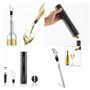 Tire-bouchon électrique + Refroidisseur de bouteille de vin en acier inoxydable + Kit de vin original et accessoires + Aérateur 