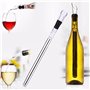 Tire-bouchon électrique + Refroidisseur de bouteille de vin en acier inoxydable + Kit de vin original et accessoires + Aérateur 