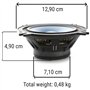 00 cm 130 mm de diamètre 40 Watt rms 250 Watt Max 2 woofers 2 tweeters 4 ohm