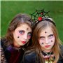 LOHAME 8pcs Déguisement Halloween Femme avec Bandeau Halloween Araignée Tatouage Halloween Araignée Temporaire Collier Ras de Co