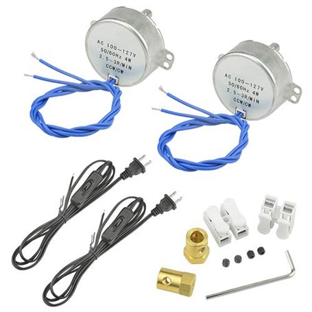 WMYCONGCONG Lot de 2 moteurs synchrone de tourne-disque 50/60 Hz CA 100~127 V 2