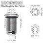 WMYCONGCONG Lot de 2 Interrupteur à bouton-poussoir à verrouillage de 12 mm Interrupteur à bouton étanche marche-arrêt 3A 250V A