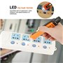 Testeurs de Tension,PEAKMETER 12V-1000V Flat Head Alarme sonore sans Détecteur de Tension avec Lampe de Poche