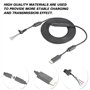 Câble pour 360, Adaptateur de Rupture de câble de Remplacement de câble de Manette de Jeu USB 5 Broches pour 360 (Gris)