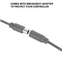 Câble pour 360, Adaptateur de Rupture de câble de Remplacement de câble de Manette de Jeu USB 5 Broches pour 360 (Gris)