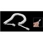 sourcing map RJ9 4P4C Bouchons enroulé Cordon téléphonique Extensible combinés Blanc cassé