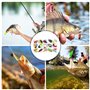 Cuillère Peche Truite, 30 pcs Cuillères de Pêche Leurres Appâts Cuillers de Pêche, Cuillère Truite Hameçon Simple, Peche Materie