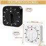 Nizirioo Minuteur de cuisine mécanique analogique : 4 pièces minuteur à œufs 60 minutes Minuteur de cuisine mécanique Fonction m