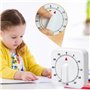 Nizirioo Minuteur de cuisine mécanique analogique : 4 pièces minuteur à œufs 60 minutes Minuteur de cuisine mécanique Fonction m