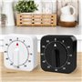 Nizirioo Minuteur de cuisine mécanique analogique : 4 pièces minuteur à œufs 60 minutes Minuteur de cuisine mécanique Fonction m