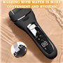 Râpe électrique rechargeable à 2 vitesses : Nizirioo Râpe électrique étanche pour callosités avec indicateur d'alimentation LED,