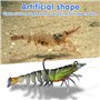 SPORWAY Leurres Pré-Équipés : 3 Pièces Leurres Souples TPE Super Durables, Swimbaits Réalistes Crevettes Écrevisses, pour Eau Do