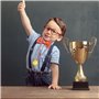 Sporgo Lot de 100 médailles d'or pour enfants : médailles d'or gagnantes, médailles d'or avec gravure pour enfants, médailles do