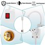 Lot de 2 Douilles E27 Rotatives à 360° Avec Interrupteur Sans Câble - Adaptateur Prise UE Pour Ampoule, Lampe de Lecture, Appliq