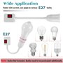 Lot de 2 Douilles E27 Rotatives à 360° Avec Interrupteur Sans Câble - Adaptateur Prise UE Pour Ampoule, Lampe de Lecture, Appliq