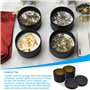 YIDM Accessoires pour Fabrication de Bougies DIY Pot à Bougie Noir : 16 Pièces Récipients Métalliques 2.2oz, Pots à Bougie Réuti