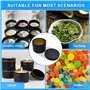 YIDM Accessoires pour Fabrication de Bougies DIY Pot à Bougie Noir : 16 Pièces Récipients Métalliques 2.2oz, Pots à Bougie Réuti