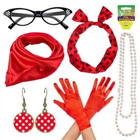 Nizirioo Rockabilly Accessoires 50 Accessoires Ensemble d'accessoires Rockabilly 1950s Accessoires femme Rockabilly Accessoires