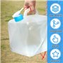 Bidon d'eau pliable 15 litres : Réservoir d'eau pliable LEKEFETO sans BPA, récipient stockage d'eau, bouteille d'eau avec robine