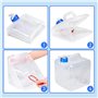 Bidon d'eau pliable 15 litres : Réservoir d'eau pliable LEKEFETO sans BPA, récipient stockage d'eau, bouteille d'eau avec robine