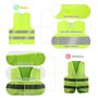 KEWUZY Gilet Réfléchissant Jaune, 2pcs Gilets de Sécurité Réfléchissants, Gilet Fluorescent Jaune, Gilet de Sécurité Haute Visib