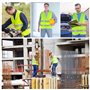KEWUZY Gilet Réfléchissant Jaune, 2pcs Gilets de Sécurité Réfléchissants, Gilet Fluorescent Jaune, Gilet de Sécurité Haute Visib
