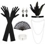 KEWUZY Accessoire Année 20 Femme 6 Pièces