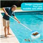 Gtuzkheu 170cm Épuisettes de Piscine, Épuisette de Fond de Piscine avec Manche Télescopique, 38 CM de Profondeur Épuisette de Su
