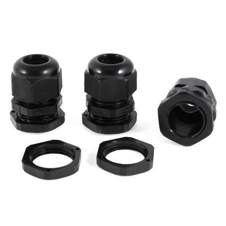sourcing map 3pcs Presse-étoupe de câble connecteur M20x1.5 étanche 6-12mm Noir
