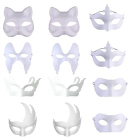 YYQQ 12 Pièces Décorer Masque Blanc