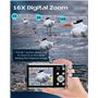 Appareil Photo Numérique Compact 4K Autofocus avec Carte SD 32G Double caméra Avant et arrière, HD 48MP avec Grand écran 2.8", Z