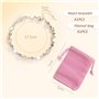 KRYMSON 1 bracelet en argent pour femme - Bracelet en forme de cœur - Réglable - Bracelet d'amitié - Bracelet en cristal tendanc