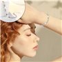 KRYMSON 1 bracelet en argent pour femme - Bracelet en forme de cœur - Réglable - Bracelet d'amitié - Bracelet en cristal tendanc