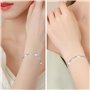 KRYMSON 1 bracelet en argent pour femme - Bracelet en forme de cœur - Réglable - Bracelet d'amitié - Bracelet en cristal tendanc
