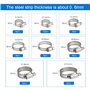 36 pièces réglable 6–51 mm Gamme en acier inoxydable Colliers de serrage Assortiment de 8 tailles pour famille Tuya