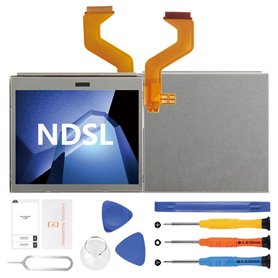 pour NDSL LCD Écran Remplacement pour NDSL Écran LCD Panneau Verre avec Outils Réparation (Supérieur Écran