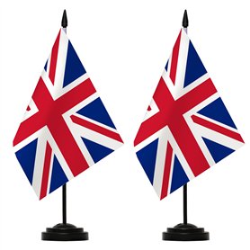 Pack De 2 Drapeaux De Table Britanniques