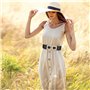HDGSAFD Lot De 2 Ceintures Noires, Ceintures Pour Femmes, Ceinture Gainante Avec Boucle En Métal, Ceintures Élastiques, Ceinture