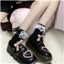 HDGSAFD 4 Paires De Chaussettes À Volants, Chaussettes En Dentelle, Chaussettes À Nœuds Mignonnes, Chaussettes Mollets Douces, C