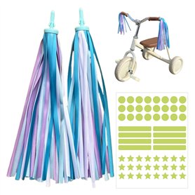 CVDYWDJIE 1 Paire De Banderoles De Guidon De Vélo Et 1 Morceau D'Autocollants Réfléchissants pour Vélo