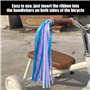CVDYWDJIE 1 Paire De Banderoles De Guidon De Vélo Et 1 Morceau D'Autocollants Réfléchissants pour Vélo, Décorations De Vélo, Acc