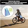 CVDYWDJIE 1 Paire De Banderoles De Guidon De Vélo Et 1 Morceau D'Autocollants Réfléchissants pour Vélo, Décorations De Vélo, Acc
