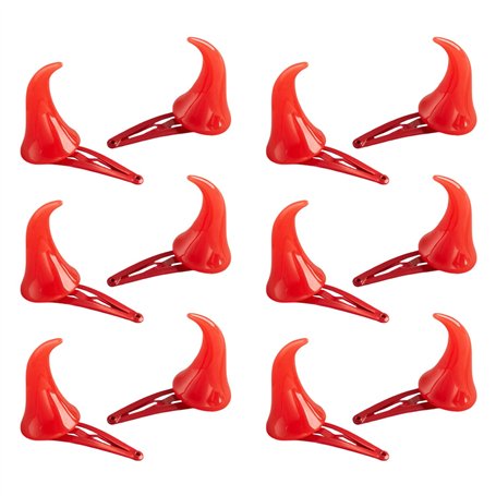 6 Paires D'Épingles À Cheveux De Corne Démon