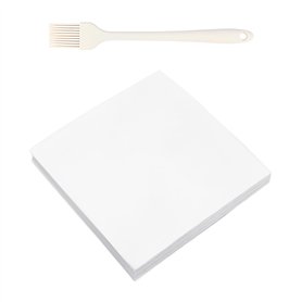 200 Feuilles De Papier Rond Pour Tampon D'Huile Et 1 Pinceau À Huile En Silicone