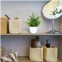MEMOFYND Lot de 4 plantes artificielles en plastique - Petites plantes vertes en pot pour la maison, la chambre, la cuisine, le 
