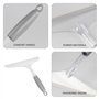 MEMOFYND Lot de 2 raclettes de nettoyage pour vitres avec 2 crochets en plastique, raclette de nettoyage de porte en verre de sa