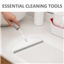 MEMOFYND Lot de 2 raclettes de nettoyage pour vitres avec 2 crochets en plastique, raclette de nettoyage de porte en verre de sa