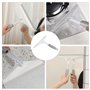 MEMOFYND Lot de 2 raclettes de nettoyage pour vitres avec 2 crochets en plastique, raclette de nettoyage de porte en verre de sa