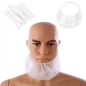 Lot de 100 protections de barbe en non-tissé pour homme